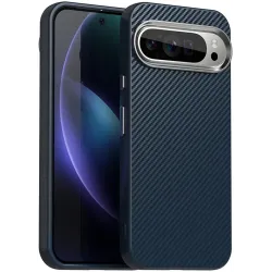 Phonesta IMD Carbon Fiber Zadný kryt puzdro pre Google Pixel 9 Pro XL - Tmavomodré