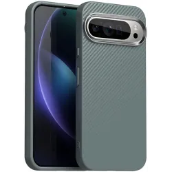 Phonesta IMD Carbon Fiber Zadný kryt puzdro pre Google Pixel 9 Pro XL - Sivé
