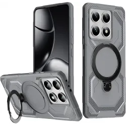 Phonesta IronLock Zadný kryt puzdro s krúžkom a MagSafe pre Xiaomi 14T - Sivé