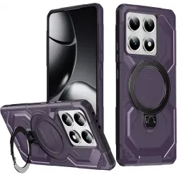 Phonesta IronLock Zadný kryt puzdro s krúžkom a MagSafe pre Xiaomi 14T - Fialové