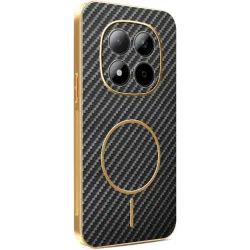 Phonesta Luxury Carbon Fiber Zadný kryt puzdro s MagSafe pre Xiaomi Redmi Note 15 Pro 5G - Čierne