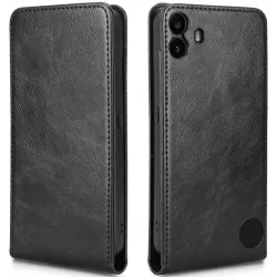 Phonesta Leather Vertical Flip Peňaženkové puzdro pre Nothing CMF Phone 1 - Čierne