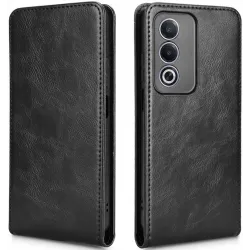 Phonesta Leather Vertical Flip Peňaženkové puzdro pre Oppo A80 - Čierne