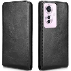 Phonesta Leather Vertical Flip Peňaženkové puzdro pre Oppo Reno11 F 5G - Čierne