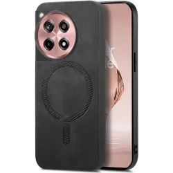 Phonesta Retro Vegan Leather MagSafe Zadný kryt puzdro pre OnePlus 12R - Čierne
