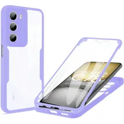 Phonesta Slim Protect 360 puzdro s ochranou displeja pre Realme 14x / C75 - Fialové