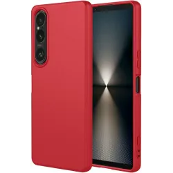 Phonesta Soft Silk Silikónový Zadný kryt puzdro pre Sony Xperia 1 VII - Červené