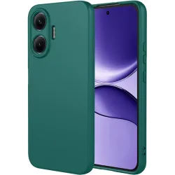 Phonesta Soft Silk Silikónový Zadný kryt puzdro pre Xiaomi Poco F7 - Tmavozelené