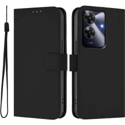 Phonesta Soft Skin Book Peňaženkové puzdro pre Realme C63 / Note 60 - Čierne