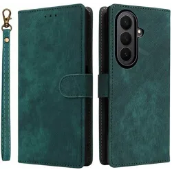 Phonesta Vintage Skin Book Peňaženkové puzdro pre Samsung Galaxy Z Fold 7 - Zelené