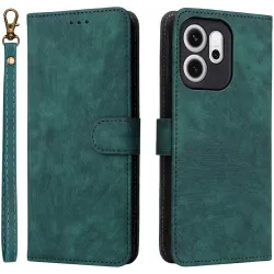 Phonesta Vintage Skin Book Peňaženkové puzdro pre Oppo Reno14 F/FS - Zelené